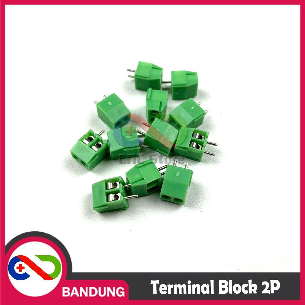 KF-350 KF350 GREEN TERMINAL BLOCK HIJAU GREEN 2 PIN SCREW 3.9MM