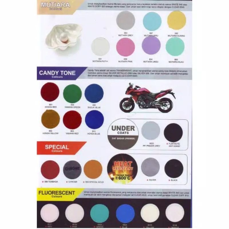 PILOX PYLOX CAT SEMPROT DITON  BANYAK WARNA HITAM/DOFF/ CLEAR /PUTIH/SILVER/BIRU/MERAH/KUNING/PINK/EPOXIY