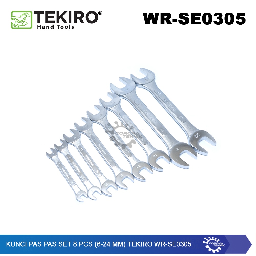 Tekiro WR-SE0305 - Kunci Pas Pas Set 8 Pcs (6-24 mm)