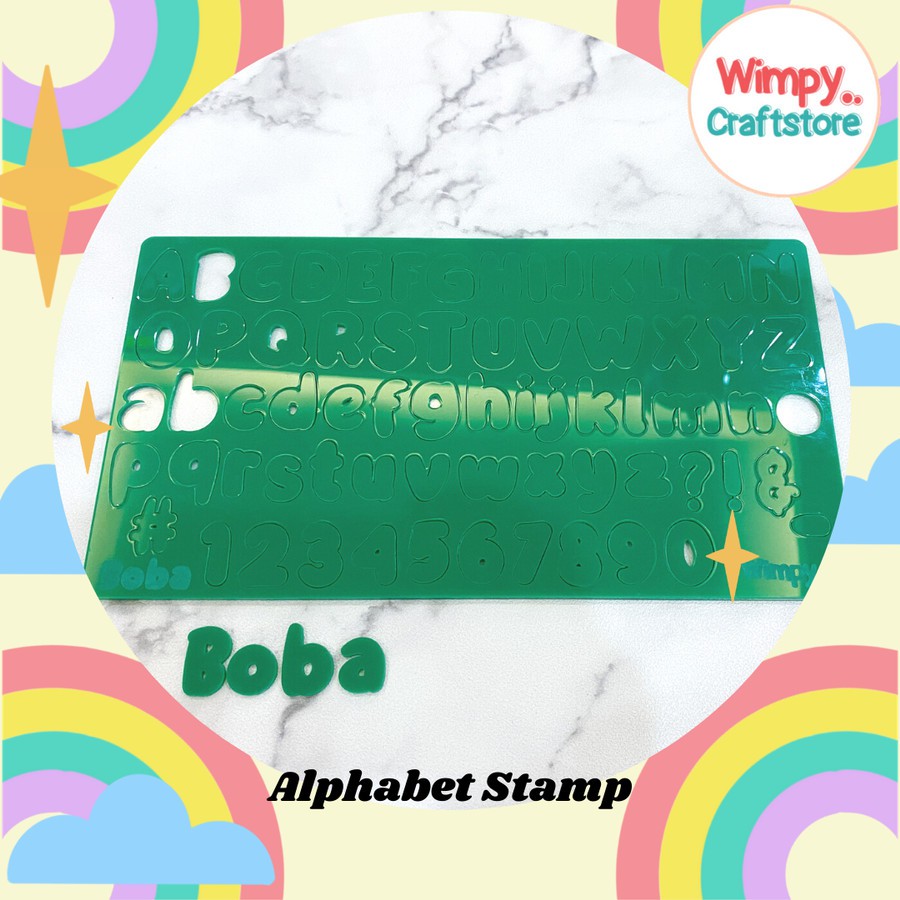 

Cetakan Stamp Huruf Fondant Clay Alphabet Stamping Stempel MEDIUM 3 Wimpy Embossing Stamp Embosser