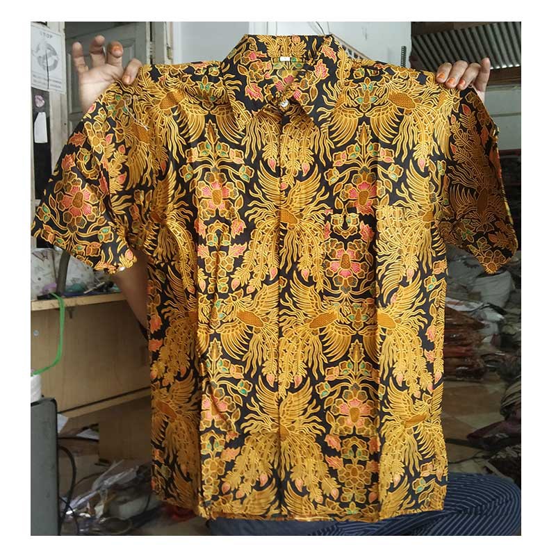 Seragam Kemeja Hem Batik Capucino