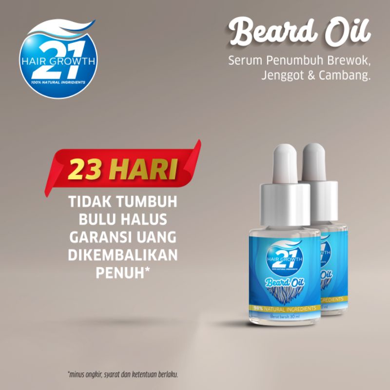 Beard Oil 21H - Penumbuh Brewok - Jenggot - Kumis  30 ML