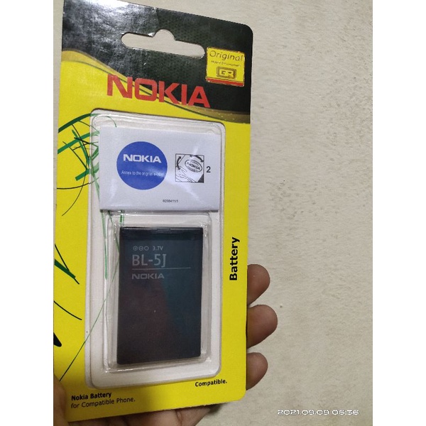 Batre nokia BL5J untuk nokia 5230 x1-01 5800 n900 520 n201 302 5228 5235