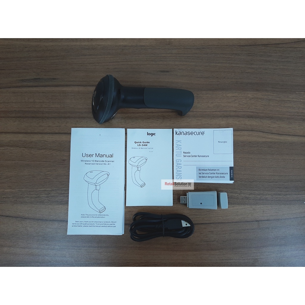 Barcode Scanner 1D Wireless  - Logic LS34W / LS-34W / LS34 W / LS-34 W