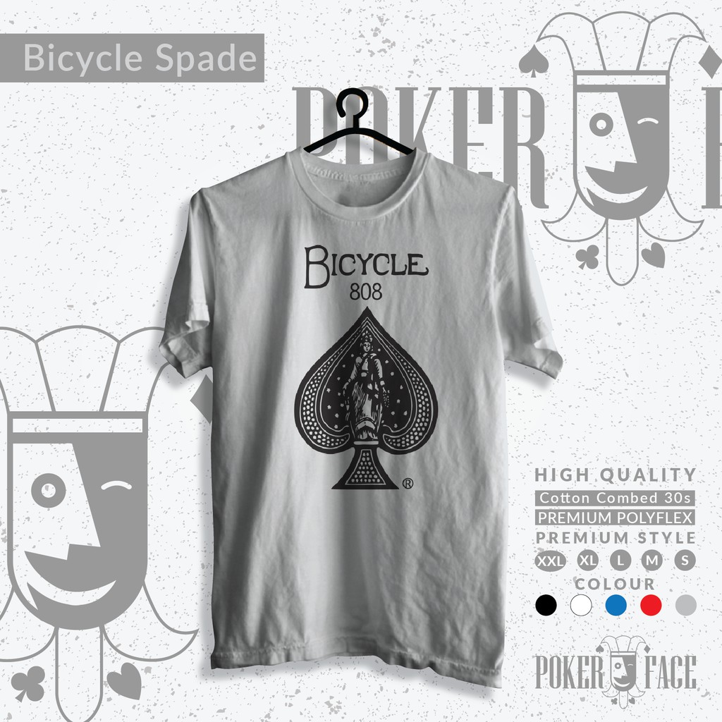 KAOS KARTU Ace Of Spade Bicycle Playing Card - Poker Face