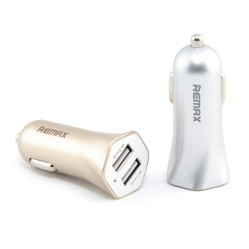 Adaptor Travel Charger Mobil Remax Car Charger 2 Port Micro USB Original Fast Charging 2.4A