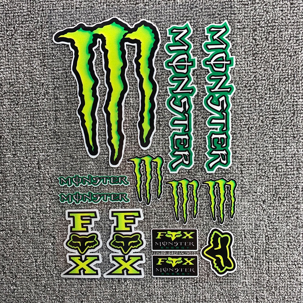 Stiker Reflektif Anti Air Motif Monster Energy Untuk Dekorasi Motorcross Mobil