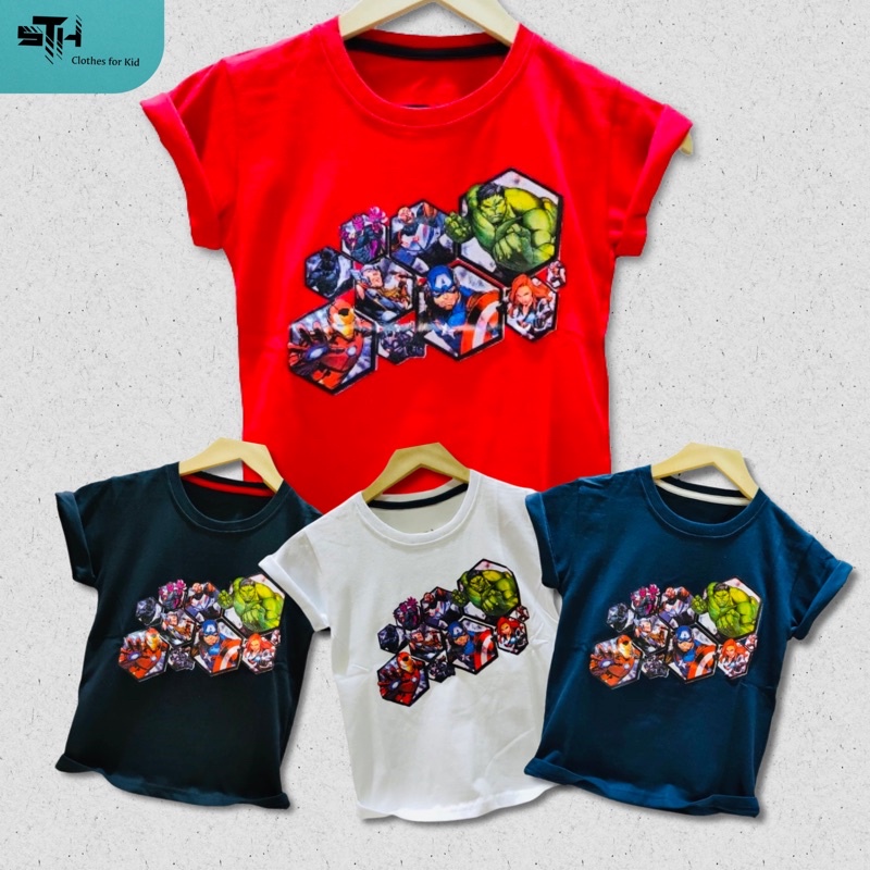 STH 1-10 Tahun [ S / M / L / XL / XXL ] Baju Kaos Anak Laki Laki Cowok PREMIUM DISTRO Bahan Katun Cotton Combed - Super Hero 2