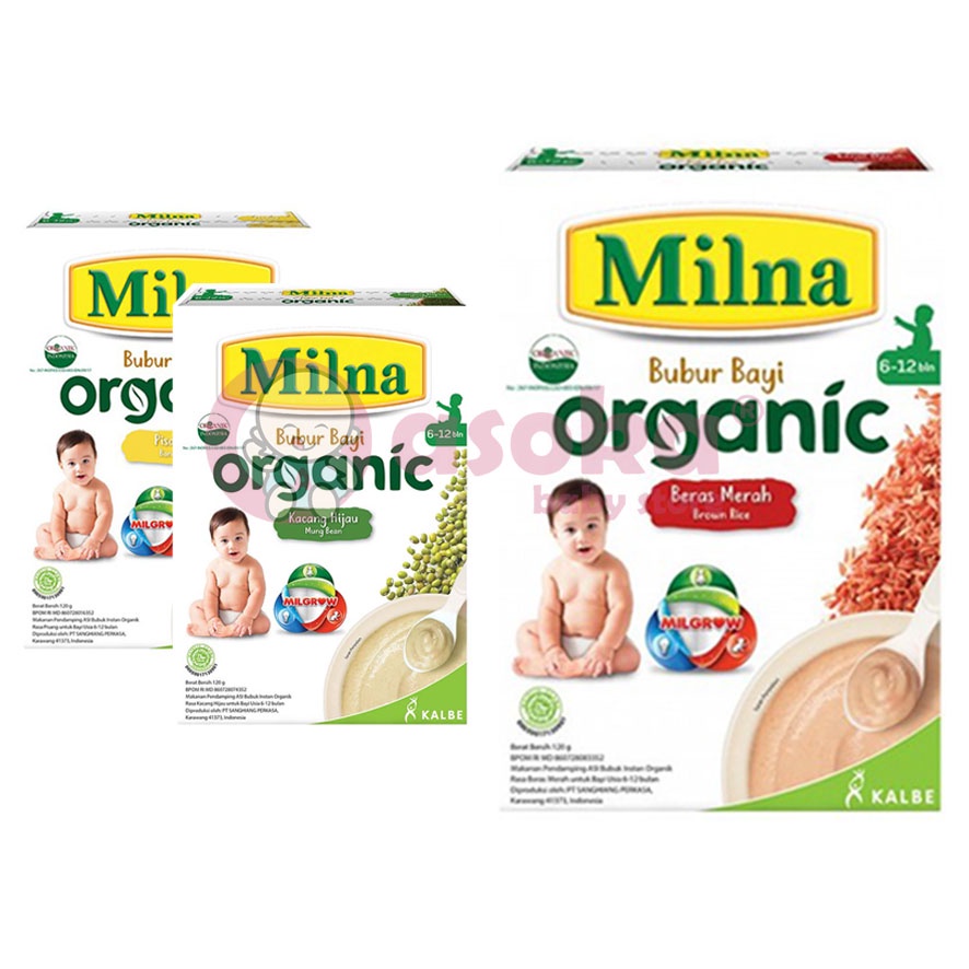 Milna Bubur Bayi Organic 6+ 120g Untuk 6 Bulan Keatas ASOKA