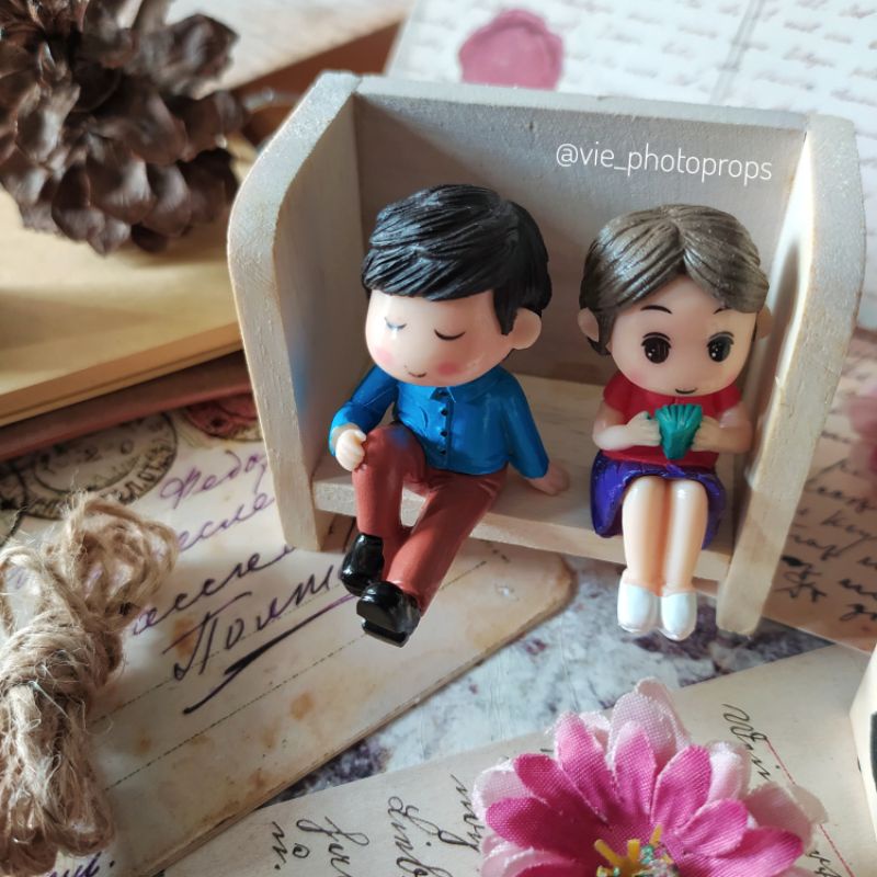 SEPASANG MINIATUR COUPLE D Properti Fotografi / Props Foto