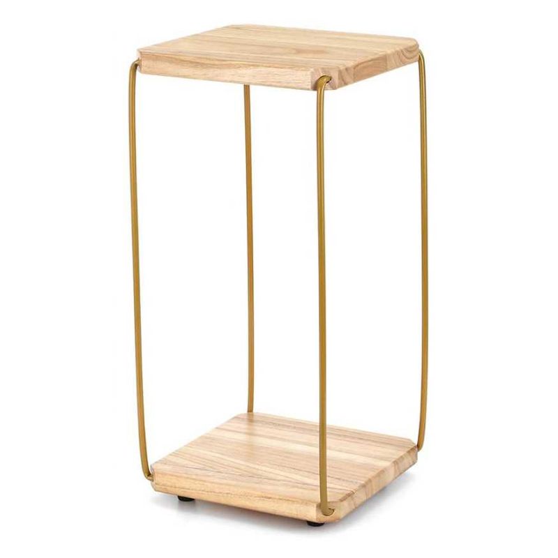 Rak Tempat Pot Tanaman Minimalis Bahan Kayu Stand