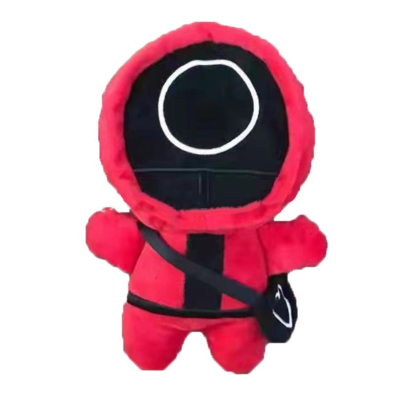 【Ready Stock】40cm Squid Game Red Guard Staff Worker Watcher Triangle Circle Plush Toys