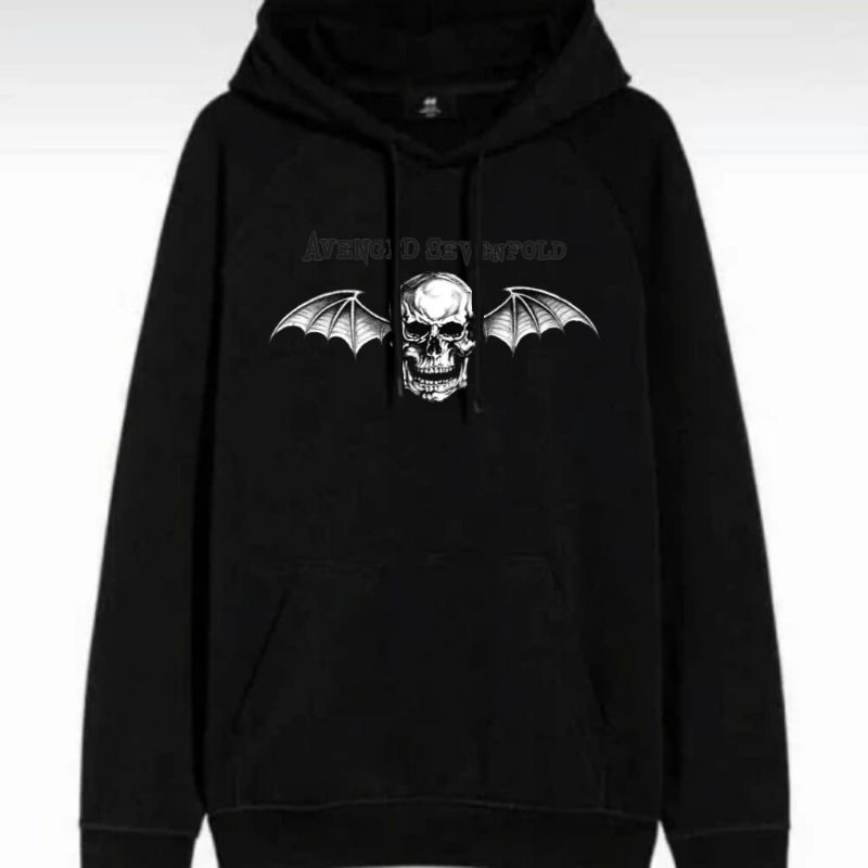 Sweater Hoodie Zipper Dewasa Polos Avenged Sevenfold