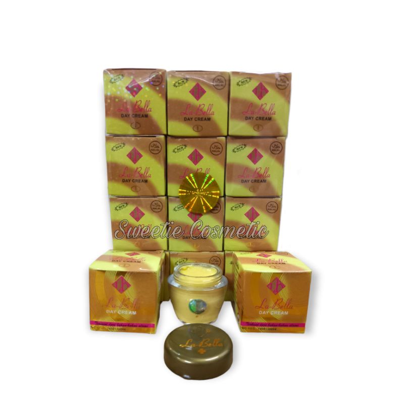 ( ECER ) CREAM LABELLA SIANG HOLO M ORI / Cream labella gold Original siang / Cream La bella Gold