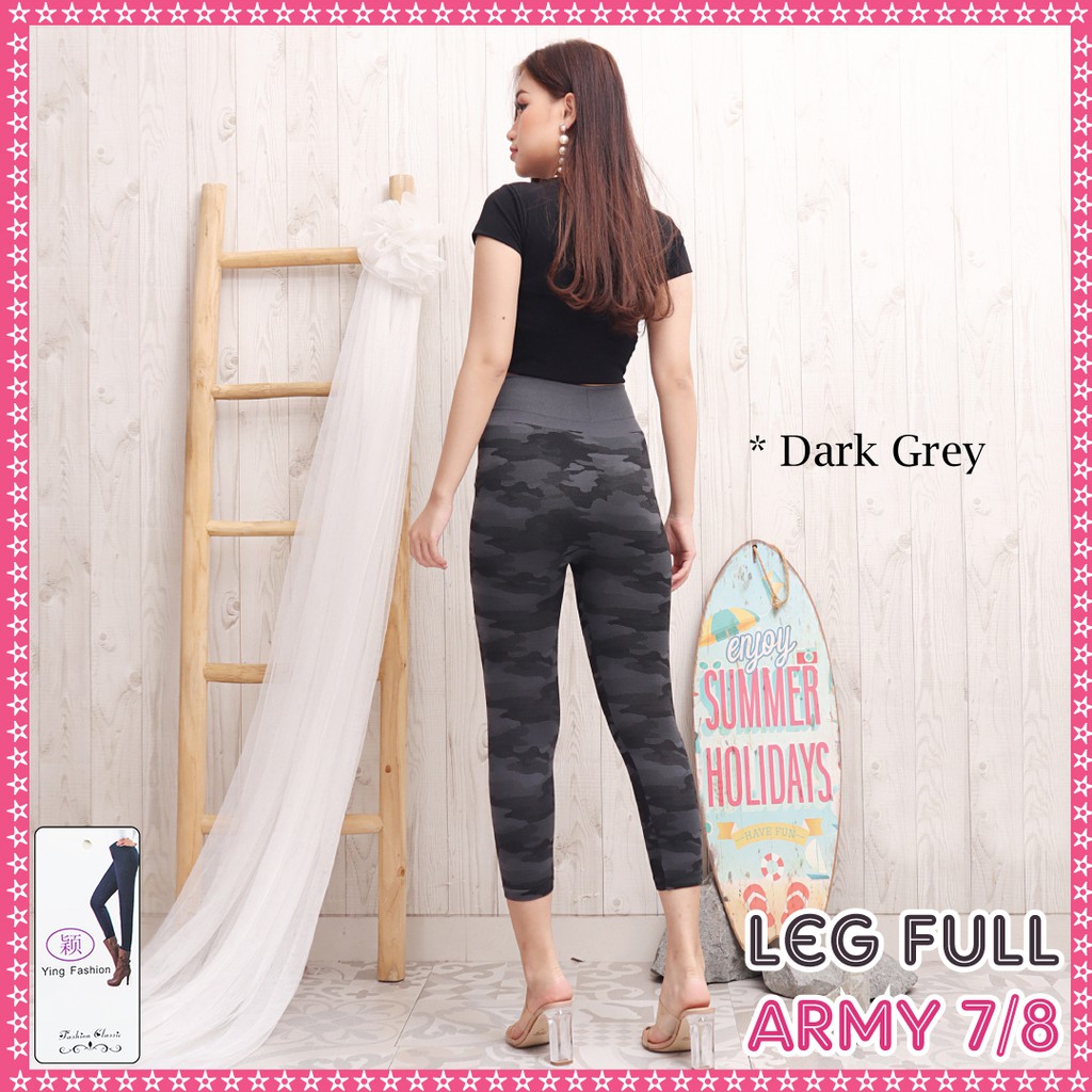 Legging Full Army Pendek / Leging pendek import wanita / legging army pendek import / legging import