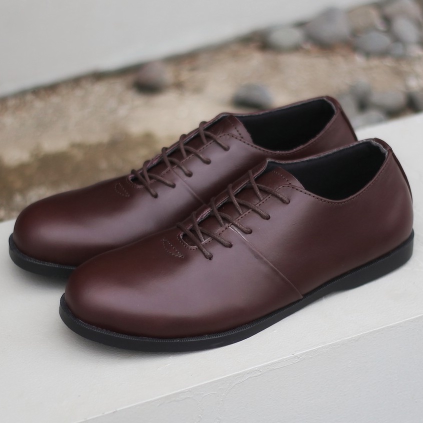SEPATU FORMAL KULIT REYL LOW STREAM BROWN TOTOSURYO x REYLMAN SEPATU KERJA KULIT