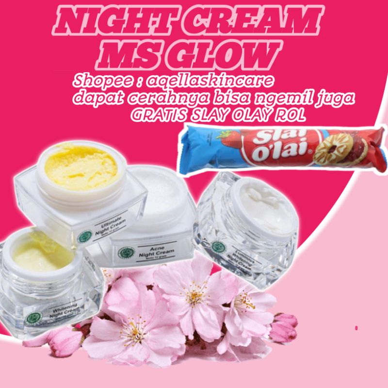 NIGHT CREAM MS GLOW//cream malam ms glow original