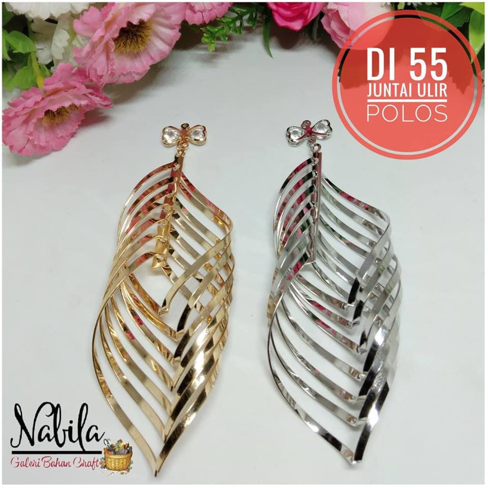 (Satuan) Juntai bros/anting siap pakai model Ulir bahan craft kerajinan tangan