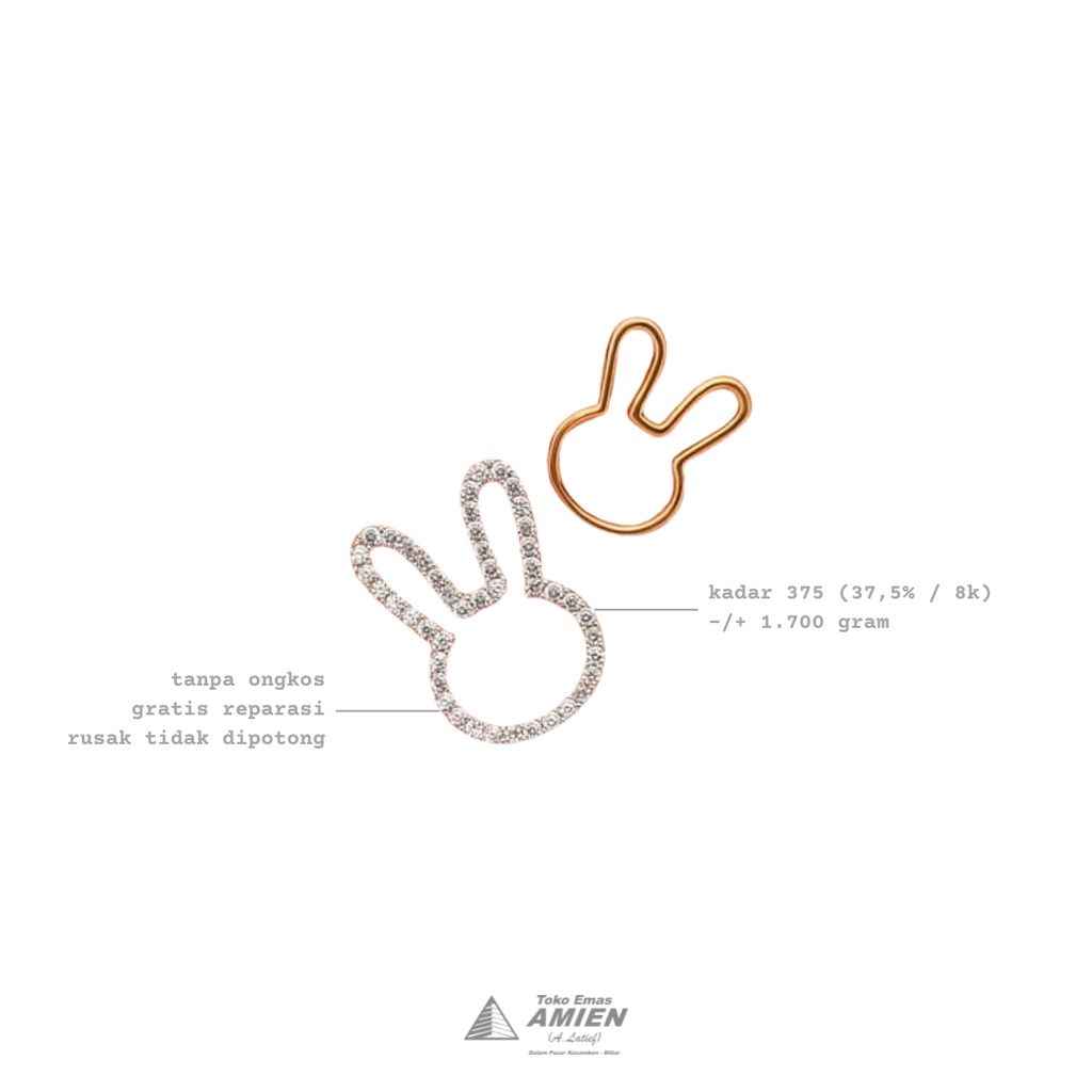 Toko Emas Amien Liontin Emas Asli Lotus Syahnaz Kadar 375 (37,5% / 8K) 1.700 Gram - Couple Ibu Anak 