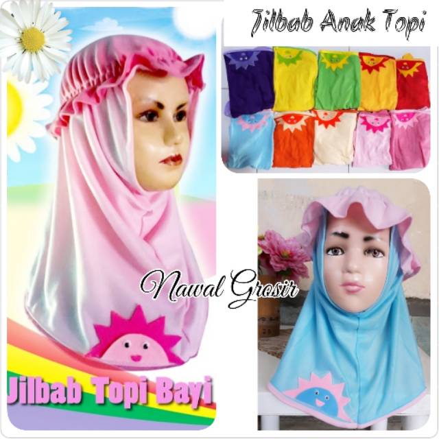 Jilbab Bayi Topi/jilbab topi