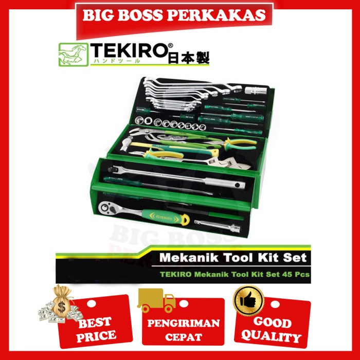 Tekiro Mekanik Tool 45 Pcs/Alat Bengkel Set 45 Pcs #98