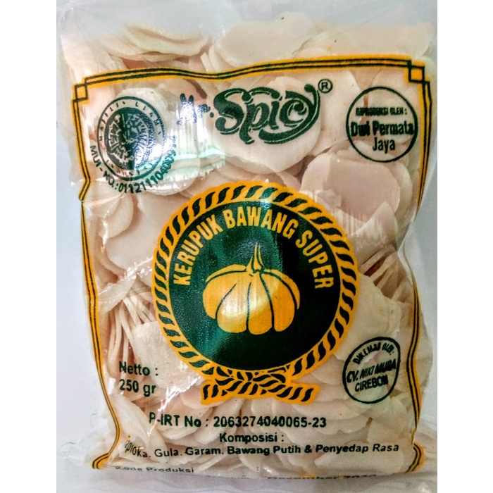 

NEW KERUPUK BAWANG SUPER 250gr GRATIS TERASI KHAS Cirebon