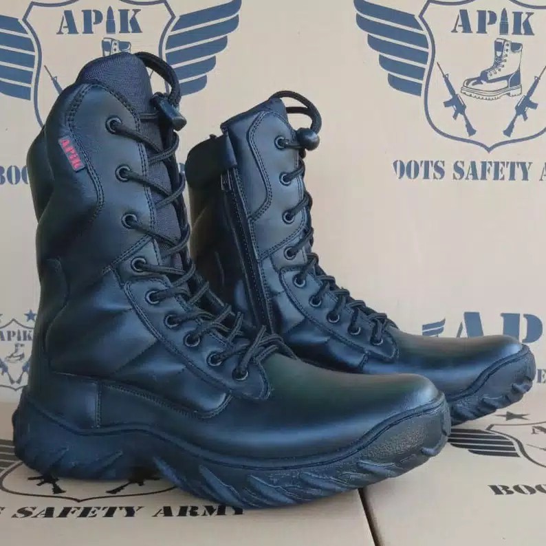 SEPATU PDL MUCLE APIK KULIT SAPI ASLI SEPATU PDL TNI POLRI SECURITY SATPAM SEPATU BOOTS PRIA WANITA