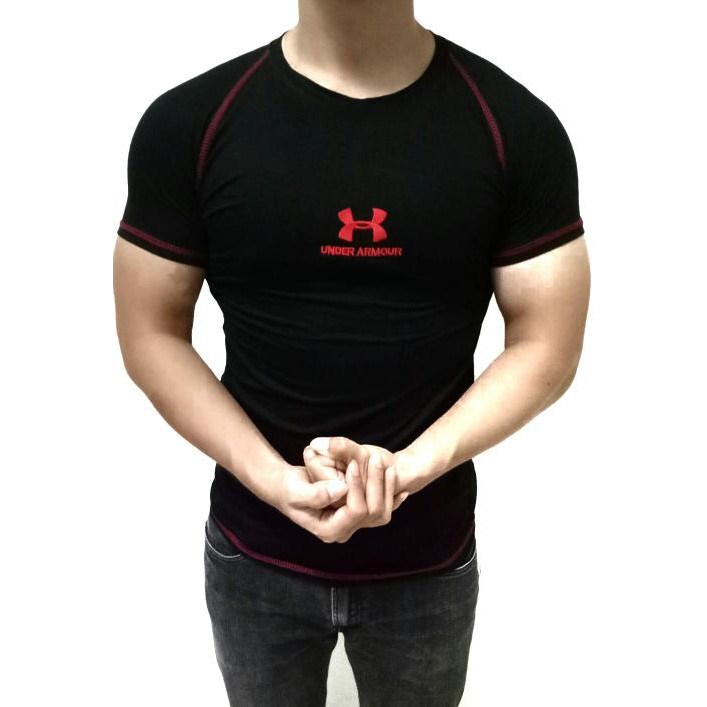 Kaos gym fitness olahraga strech underarmor under armour gym fitness