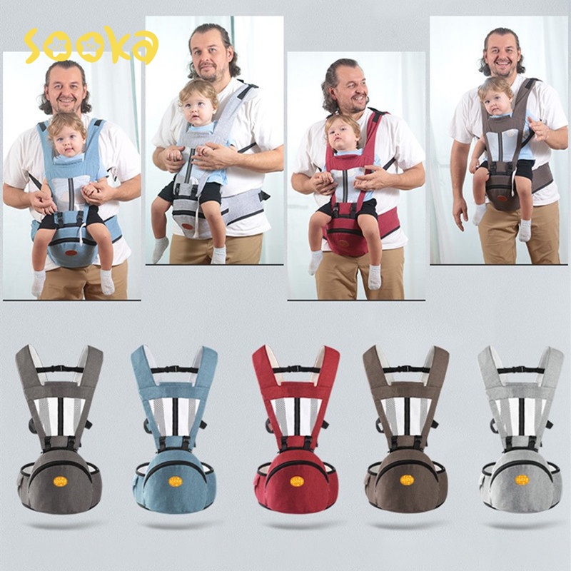 SOOKA Gendongan Bayi Depan Hipseat Untuk Bayi 0-36 Bulan / Gendongan Bayi Berbagai Macam Cara Gendong Baby Carrier Ransel Multifungsi Perlengkapan Bayi SK-EDB1064