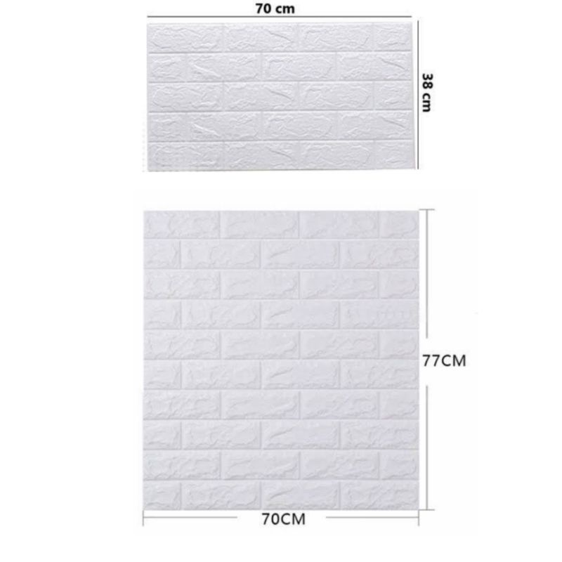 wallpaper dinding batu bata 3D 70x77cm wallpaper batu bata timbul wallfoam high quality-3