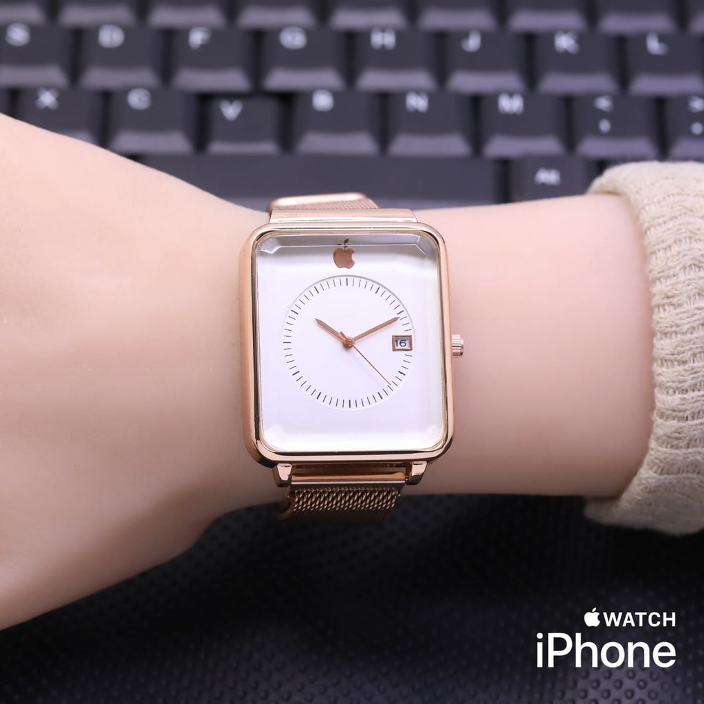Jam tangan fashion wanita iphone rantai pasir magnet 3.5cm tanggal / jam Pria cewek fashion iphone
