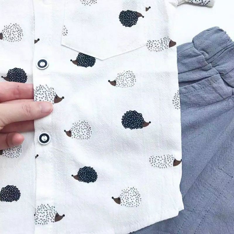 [AS] Setelan baju anak bayi motif Hedhehog