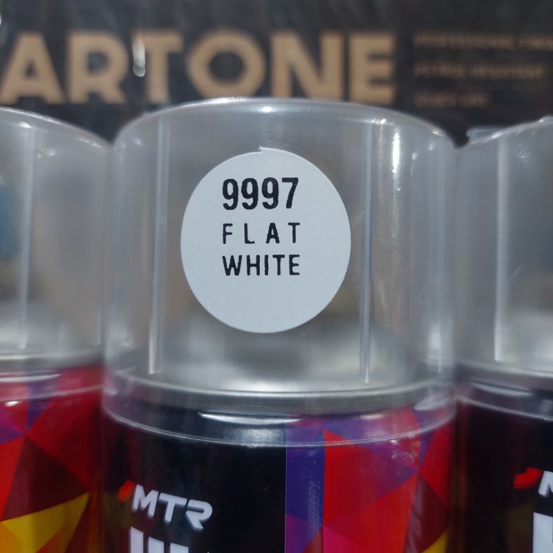 Pilok Pilok Cat Semprot MTR ARTONE Flat White 9997 Putih Doff Dop  300cc Ukuran Besar Tahan Bensin Semprotan Bisa diputar Miring dan Lurus ( Horizontal dan Vertical)