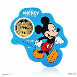 UBS Disney Emas Logam Mulia 0.1 0.2 gr gram Mickey Mouse Minnie Mouse