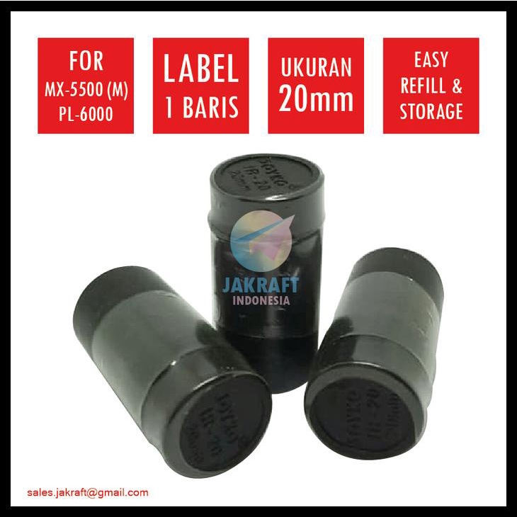 

Tinta Label Harga 1 Baris Joyko Ir-20 Refill Labeller Mx-5500(M) Kode 99