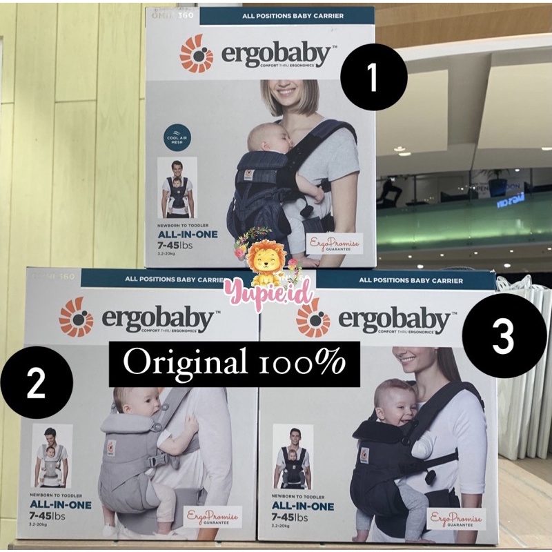 ergobaby omni 360 all in one 7-45lbs / gendongan bayi