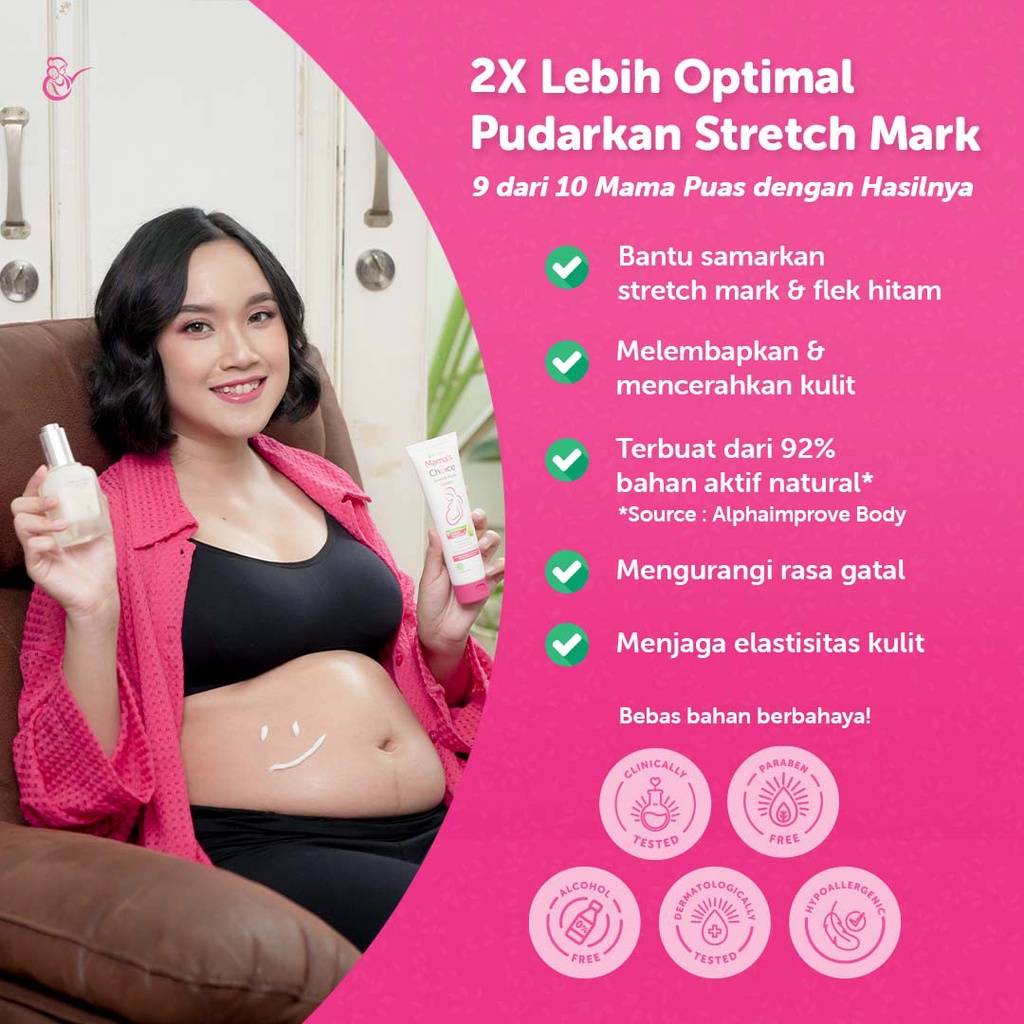 Stretch Mark Treatment Series Mama's Choice (Stretch Mark Cream + Serum)