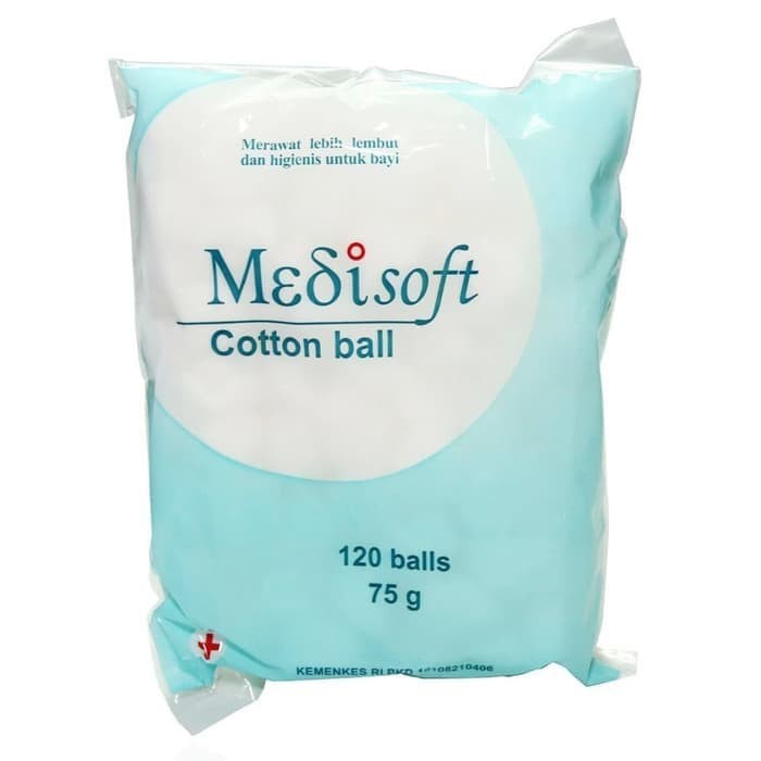 Kapas Bulat Bersih Higienis Bayi Medisoft Cotton Ball 120 ball