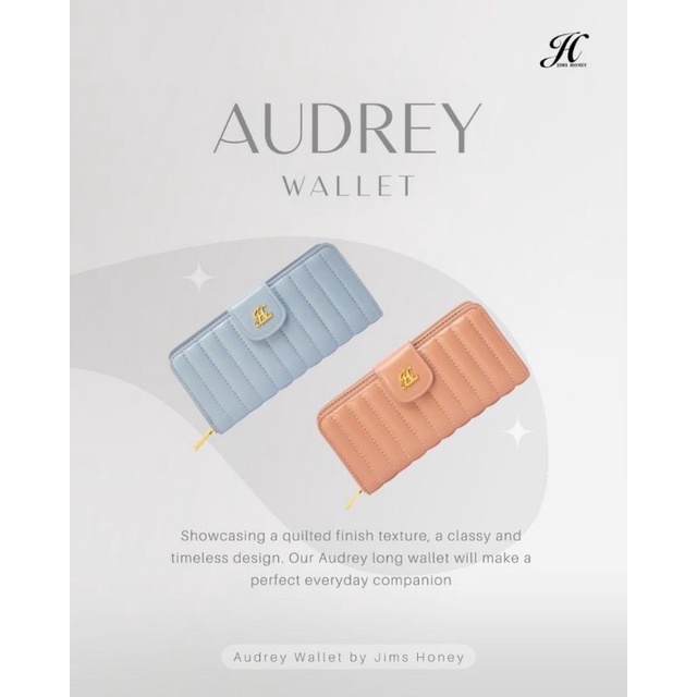Dompet Jims Honey Audrey Wallet Panjang Maroon Pink Tosca Putih Hitam