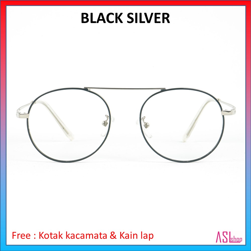 FRAME DAN KACAMATA MINUS KOREA (AS997) + LENSA BLUERAY/PHOTOCROMIC