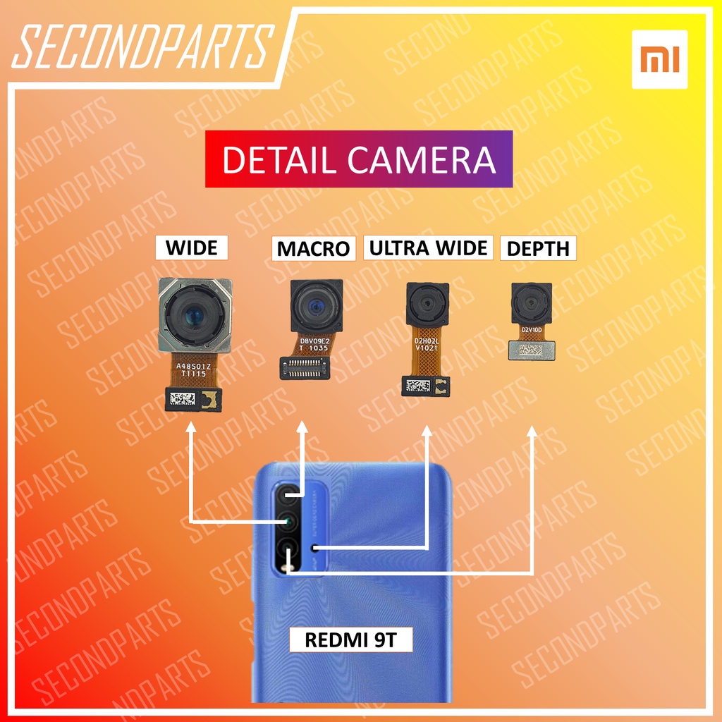 KAMERA BELAKANG XIAOMI POCO M3 / REDMI 9T ORIGINAL COPOTAN