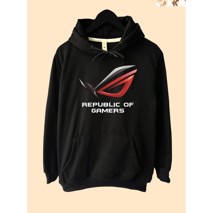 Jaket Hoodie Sweater Jumper Distro Asus Rog Republic Of Gamers 3D Gaming Profesional