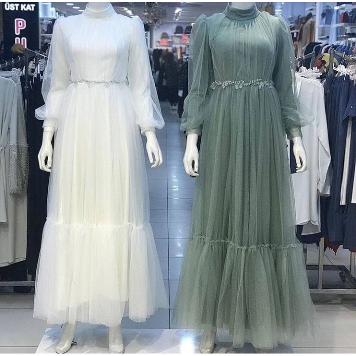 GAUN TILE PESTA/ GAUN WANITA MURAH / TILE IMPORT