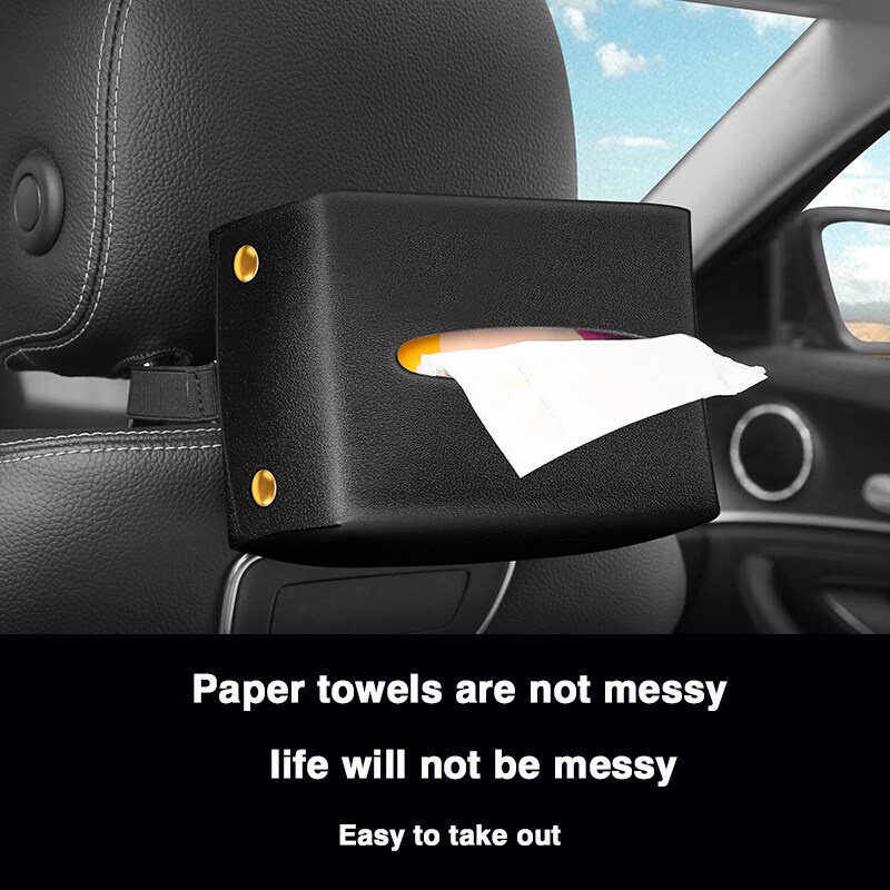 Kotak Tisu Bahan Kulit Untuk sun visor Mobil