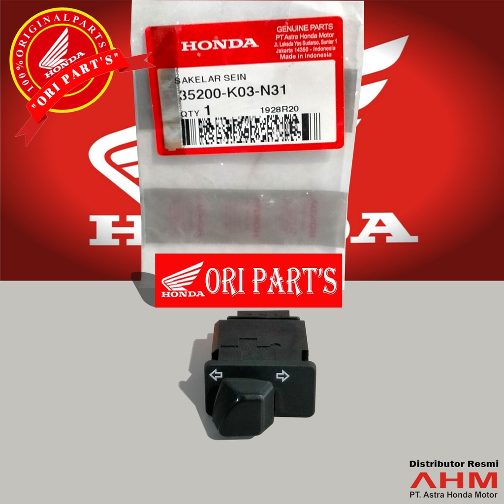 Saklar Tombol Lampu Sein Sen Revo Fi Beat Scoopy eSP // 35200K03N31