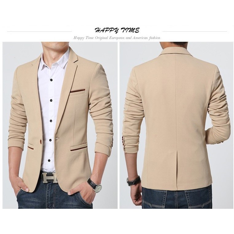 BLAZER PRIA SLIMFIT MODERN CASUAL MILKY MILO NIKAYU FULL FURING HIGH TWIST ORIGINAL NIKAYU