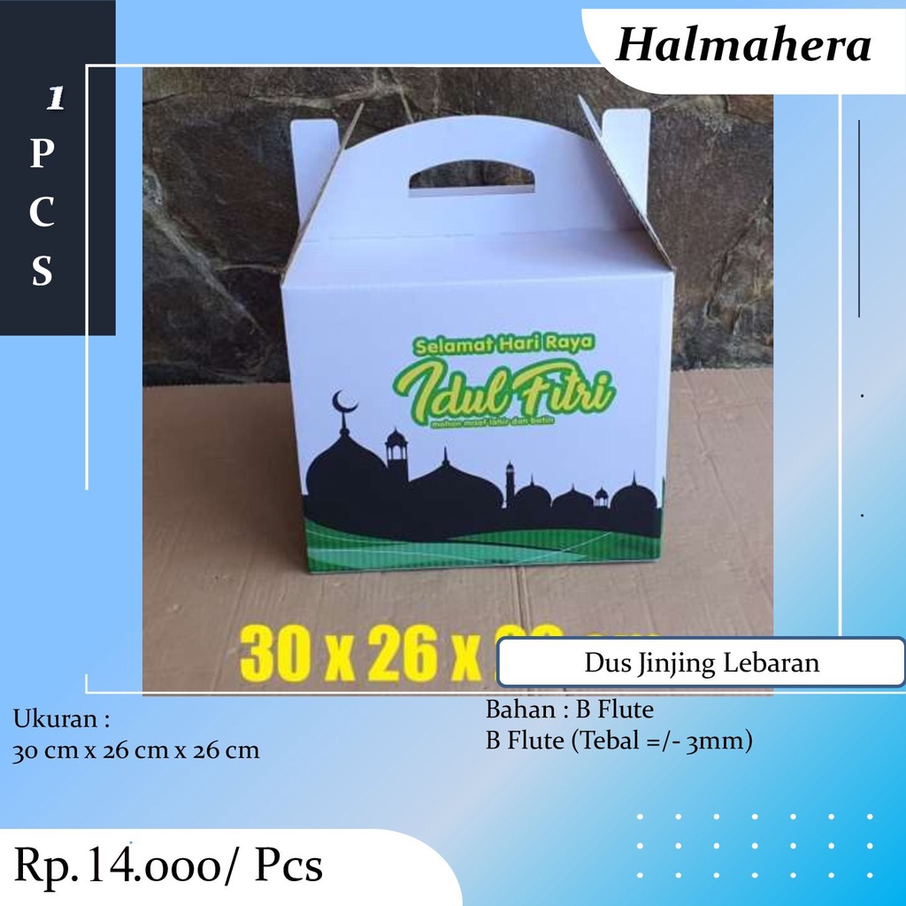

Dus Parsel Hampers Lebaran Kardus Jinjing Idul Fitri Box Parcell Kotak Packaging Idul Fitri ukuran 30x26x26 cm HA8