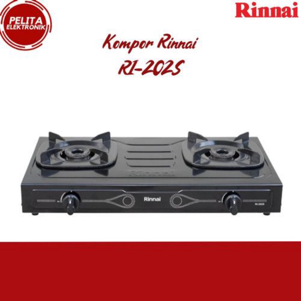 Rinnai Kompor Gas 2 Tungku 2 Pematik Sun Burner RI 202S RI-202S RI202S