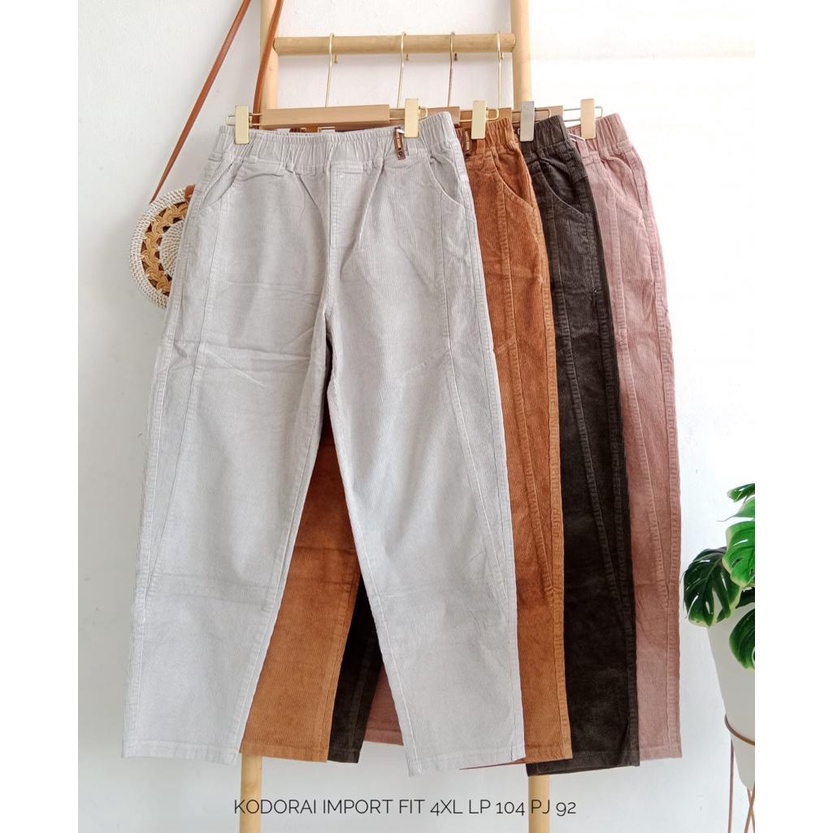 CELANA PANJANG WANITA KODORAI IMPORT - CELANA PANJANG FIT TO 4XL - CELANA PANJANG WANITA MURAH