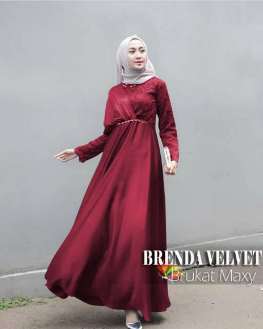 WCL - Baju Pesta Wanita Muslim Gamis Brukat terbaru 2021mewah Busana Muslim Wanita Terbaru2020 2021 